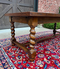 Load image into Gallery viewer, Antique French Dining Table Farmhouse Farm Barley Twist Oak 82.5&quot; W c.1930s