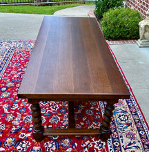 Load image into Gallery viewer, Antique French Dining Table Farmhouse Farm Barley Twist Oak 82.5&quot; W c.1930s