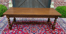 Load image into Gallery viewer, Antique French Dining Table Farmhouse Farm Barley Twist Oak 82.5&quot; W c.1930s