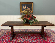 Load image into Gallery viewer, Antique French Country Farm Dining Table Farmhouse Trestle Base Oak early 19th c