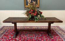 Load image into Gallery viewer, Antique French Country Farm Dining Table Farmhouse Trestle Base Oak early 19th c