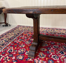 Load image into Gallery viewer, Antique French Country Farm Dining Table Farmhouse Trestle Base Oak early 19th c