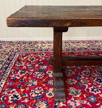 Load image into Gallery viewer, Antique French Country Farm Dining Table Farmhouse Trestle Base Oak early 19th c