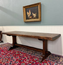 Load image into Gallery viewer, Antique French Country Farm Dining Table Farmhouse Trestle Base Oak early 19th c