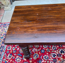 Load image into Gallery viewer, Antique French Dining Table Breakfast Table Barley Twist Dark Oak Drawers 1930s