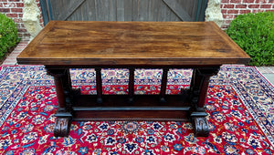 Antique French Dining Table Draw Leaf Altar Table Carved Oak SUPERB Mid-19th C