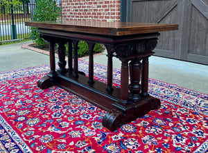 Antique French Dining Table Draw Leaf Altar Table Carved Oak SUPERB Mid-19th C