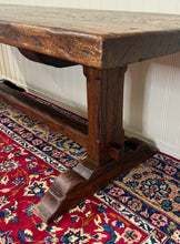 Load image into Gallery viewer, Antique French Country Farm Dining Table Farmhouse Trestle Base Oak early 19th c
