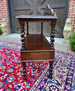 Antique French Sideboard Server Console Sofa Table Barley Twist Tiger Oak 19C