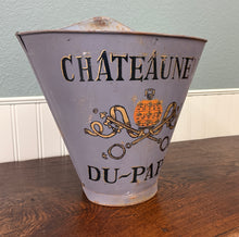 Load image into Gallery viewer, Antique French Zinc Grape Hod Wine Cellar Harvest Bucket Basket Planter c. 1900