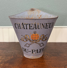 Load image into Gallery viewer, Antique French Zinc Grape Hod Wine Cellar Harvest Bucket Basket Planter c. 1900