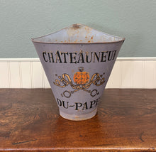 Load image into Gallery viewer, Antique French Zinc Grape Hod Wine Cellar Harvest Bucket Basket Planter c. 1900