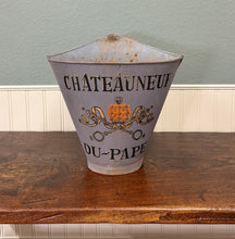 Load image into Gallery viewer, Antique French Zinc Grape Hod Wine Cellar Harvest Bucket Basket Planter c. 1900