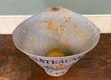 Load image into Gallery viewer, Antique French Zinc Grape Hod Wine Cellar Harvest Bucket Basket Planter c. 1900