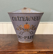 Load image into Gallery viewer, Antique French Zinc Grape Hod Wine Cellar Harvest Bucket Basket Planter c. 1900