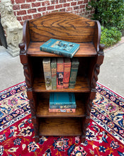 Load image into Gallery viewer, Antique English Bookcase Bookshelf Display Cabinet Barley Twist Honey Oak c1920s