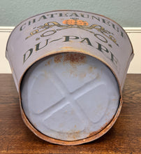 Load image into Gallery viewer, Antique French Zinc Grape Hod Wine Cellar Harvest Bucket Basket Planter c. 1900