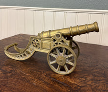 Load image into Gallery viewer, Vintage English Brass Minature Model Cannon &amp; Carriage