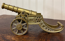 Load image into Gallery viewer, Vintage English Brass Minature Model Cannon &amp; Carriage