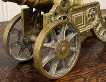 Load image into Gallery viewer, Vintage English Brass Minature Model Cannon &amp; Carriage