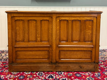 Load image into Gallery viewer, Antique French Church Pew Bench Double Seat Oak