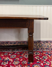 Load image into Gallery viewer, Antique English Country Farm Dining Breakfast Table Farmhouse 75" Wide Oak 19thC