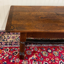 Load image into Gallery viewer, Antique English Country Farm Dining Breakfast Table Farmhouse 75" Wide Oak 19thC