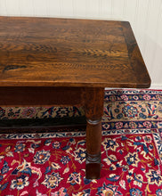 Load image into Gallery viewer, Antique English Country Farm Dining Breakfast Table Farmhouse 75" Wide Oak 19thC
