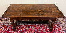 Load image into Gallery viewer, Antique English Country Farm Dining Breakfast Table Farmhouse 75" Wide Oak 19thC