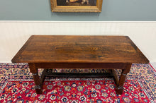 Load image into Gallery viewer, Antique English Country Farm Dining Breakfast Table Farmhouse 75" Wide Oak 19thC