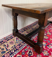 Load image into Gallery viewer, Antique English Country Farm Dining Breakfast Table Farmhouse 75" Wide Oak 19thC