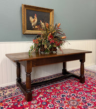 Load image into Gallery viewer, Antique English Country Farm Dining Breakfast Table Farmhouse 75" Wide Oak 19thC