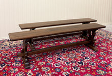 Load image into Gallery viewer, Antique French Farmhouse Benches Banquette Seating Pair Window Seats