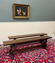 Load image into Gallery viewer, Antique French Farmhouse Benches Banquette Seating Pair Window Seats