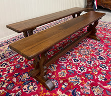 Load image into Gallery viewer, Antique French Farmhouse Benches Banquette Seating Pair Window Seats