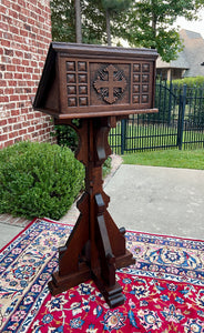 Antique English Oak Christian Gothic Lectern Bible Stand Oak 19th C