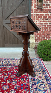 Antique English Oak Christian Gothic Lectern Bible Stand Oak 19th C