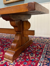Load image into Gallery viewer, Antique French Country Farm Dining Table Farmhouse Trestle Base Honey Oak