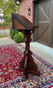 Antique English Oak Christian Gothic Lectern Bible Stand Oak 19th C