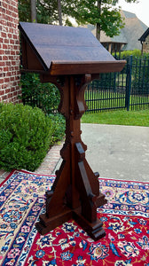 Antique English Oak Christian Gothic Lectern Bible Stand Oak 19th C