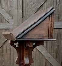 Load image into Gallery viewer, Antique English Oak Christian Gothic Lectern Bible Stand Oak 19th C