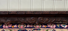 Load image into Gallery viewer, Antique English Carved Oak Plate Rack Lions Wall Shelf