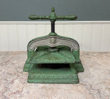 Load image into Gallery viewer, Antique Victorian Cast Iron Bookbinding Press Screw Nipping Press