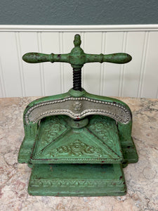 Antique Victorian Cast Iron Bookbinding Press Screw Nipping Press