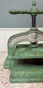 Antique Victorian Cast Iron Bookbinding Press Screw Nipping Press