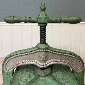 Antique Victorian Cast Iron Bookbinding Press Screw Nipping Press