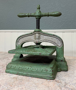 Antique Victorian Cast Iron Bookbinding Press Screw Nipping Press
