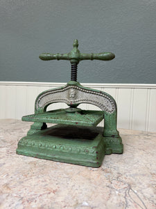 Antique Victorian Cast Iron Bookbinding Press Screw Nipping Press