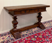 Load image into Gallery viewer, Antique French Flip Top Envelope Library Table Console Sofa Entry Table Oak