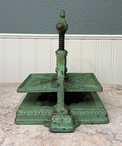 Antique Victorian Cast Iron Bookbinding Press Screw Nipping Press